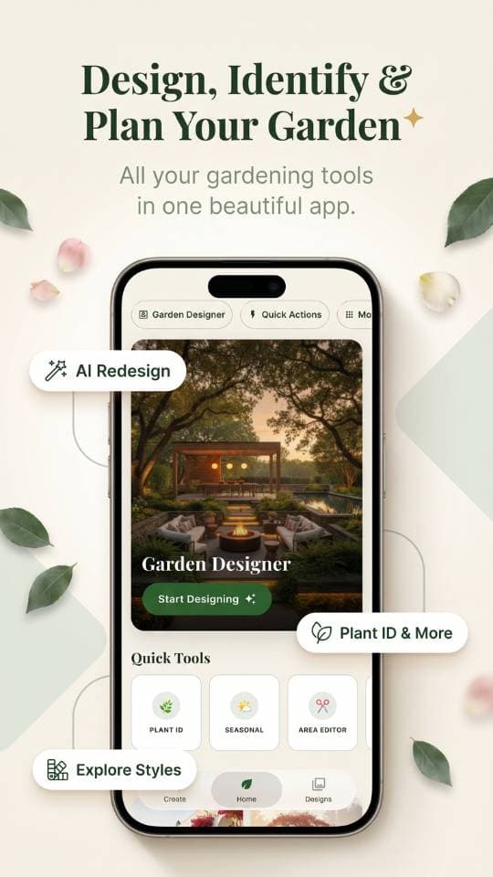 FlorAI AI Garden Design app on iPhone